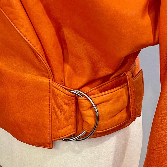 Vintage Andrew Marc orange leather jacket - Picture 4 of 7